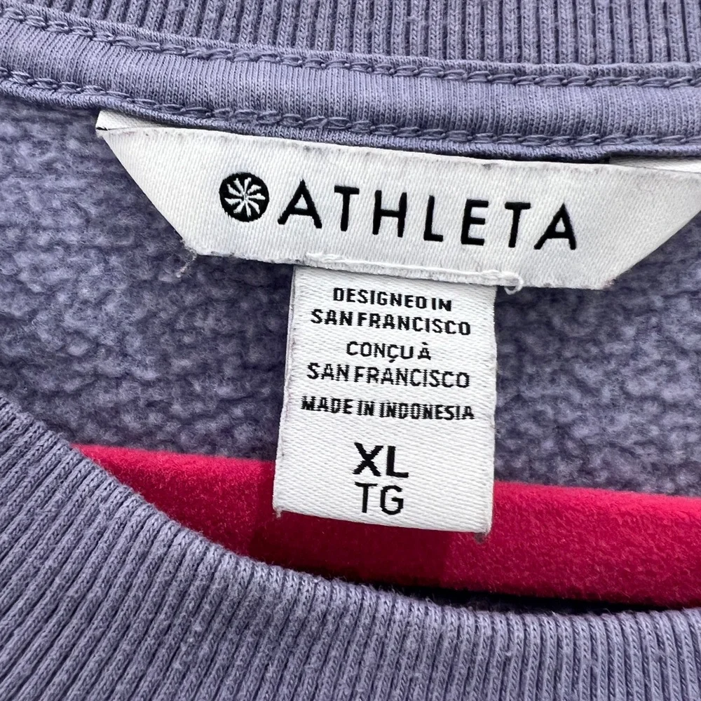 Athleta Lavender Retroplush Crewneck Women’s (XL) Sweatshirt - Picture 3 of 15